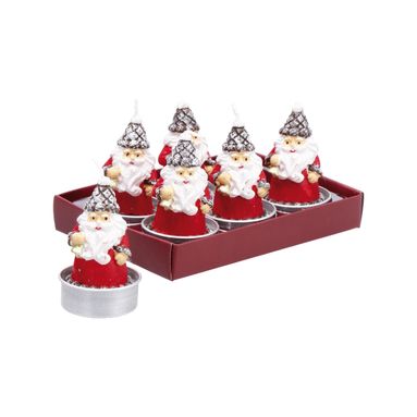 SET 6 CANDELE SEGNAPOSTO H7CM BABBO NATALE..