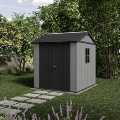 KETER CASETTA DA GIARDINO NEWTON PLUS 757/775 EVOTECH GRIGIO - DOPPIA OPZIONE MONTAGGIO