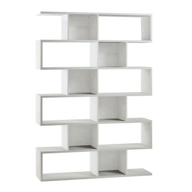 LIBRERIA MODULARE  150X38XH215CM STRUTTURA OSSIDO BIANCO FRONTALE OSSIDO BIANCO