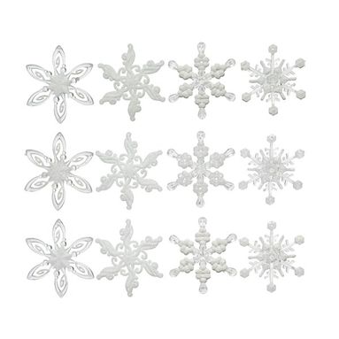 FIOCCO DI NEVE IN PLASTICA GLITTERATO