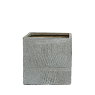 FIORIERA LIAM IN ARGILLA TORTORA 37X37XH37CM A RIG