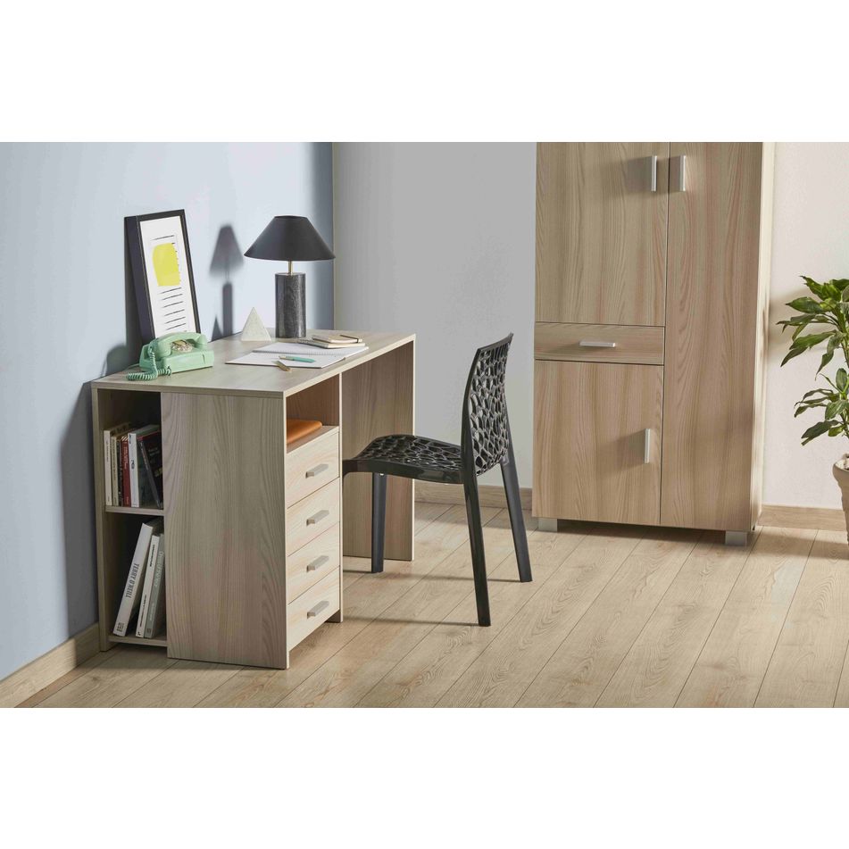 scrivania-4-cassetti-120x55xh76cm-struttura-olmo-chiaro-frontale-olmo-chiaro