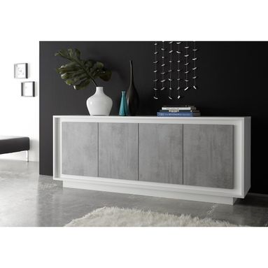 MADIA 4 ANTE SKY 207X50XH80CM BIANCO OPACO / CEMEN