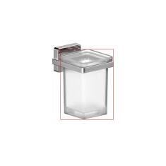 CUBO CROM P.TA BICCHIERE/BICCHIERE VETRO SATINATO