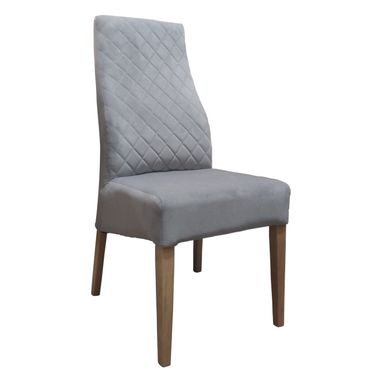 SEDIA FENIX 63X48XH104CM GRIGIO CHIARO IN VELLUTO