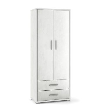 MOBILE 2 ANTE 2 CASSETTI 71X41XH182CM STRUTTURA OSSIDO BIANCO FRONTALE OSSIDO BIANCO