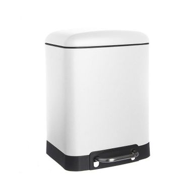 PATTUMIERA ARIANE A PEDALE 6L BIANCA 23X16XH33CM I