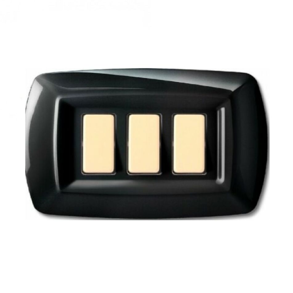 placca-tondo-3-moduli-nera