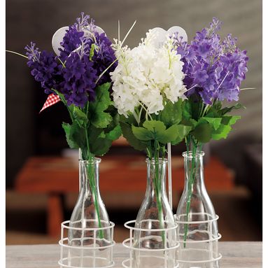 BOUQUET 5 GIACINTI DECORATIVI 36CM IN 3 COLORI