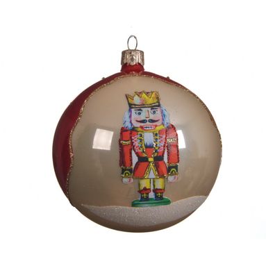 SFERA NATALIZIA IN VETRO 10CM SCHIACCIANOCI