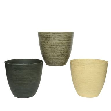 VASO CONICO D.33XH30CM IN PLASTICA TORTORA / VERDE