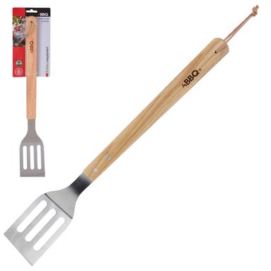 SPATOLA 46CM CON MANICO IN LEGNO PER BBQ