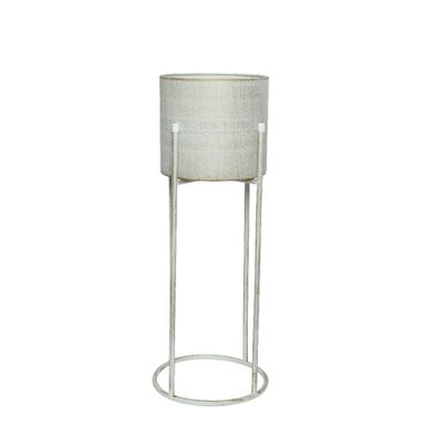 FIORIERA CON SUPPORTO IN FERRO D.21XH60CM CREMA /.