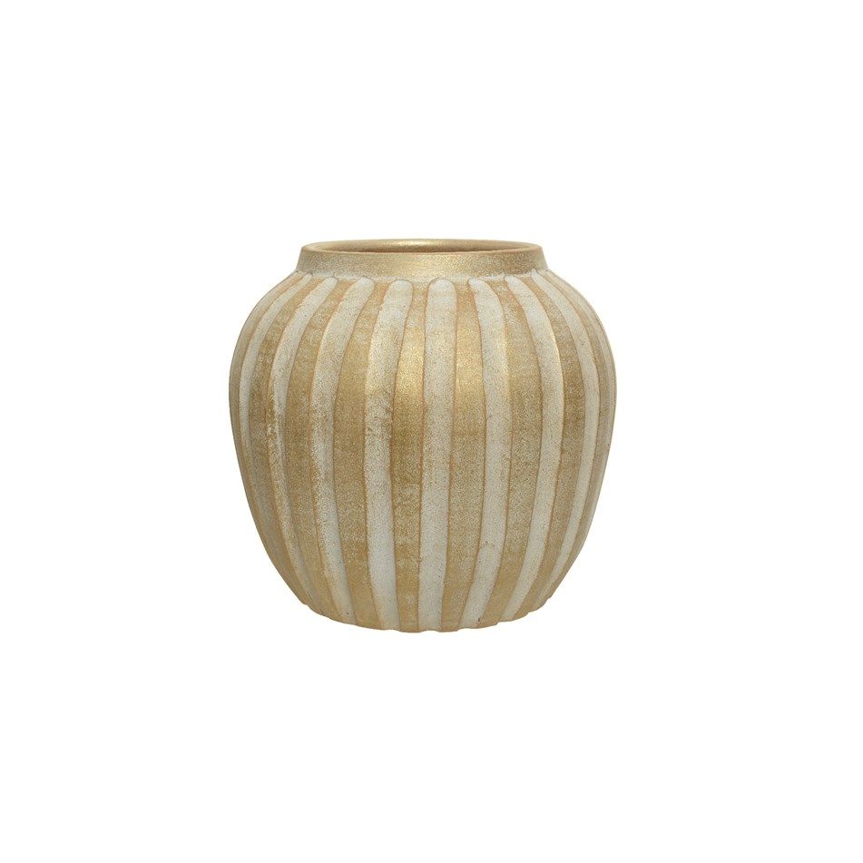 vaso-in-terracotta-bianco-con-strisce-dorate-dia2