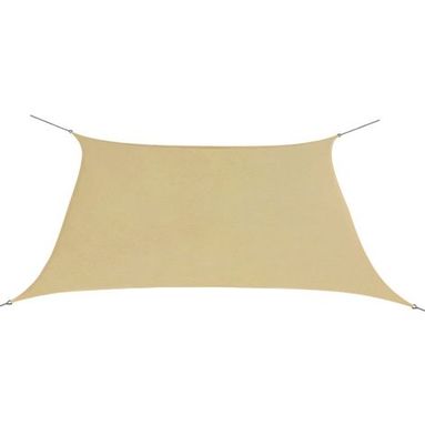 TENDA A VELA RETTANGOLARE 4X3M BEIGE IN POLESTERE