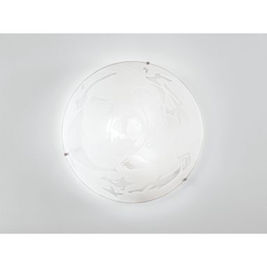 PLAFONIERA ALABASTRO 3XE27 D.40XH10,5CM BIANCA.
