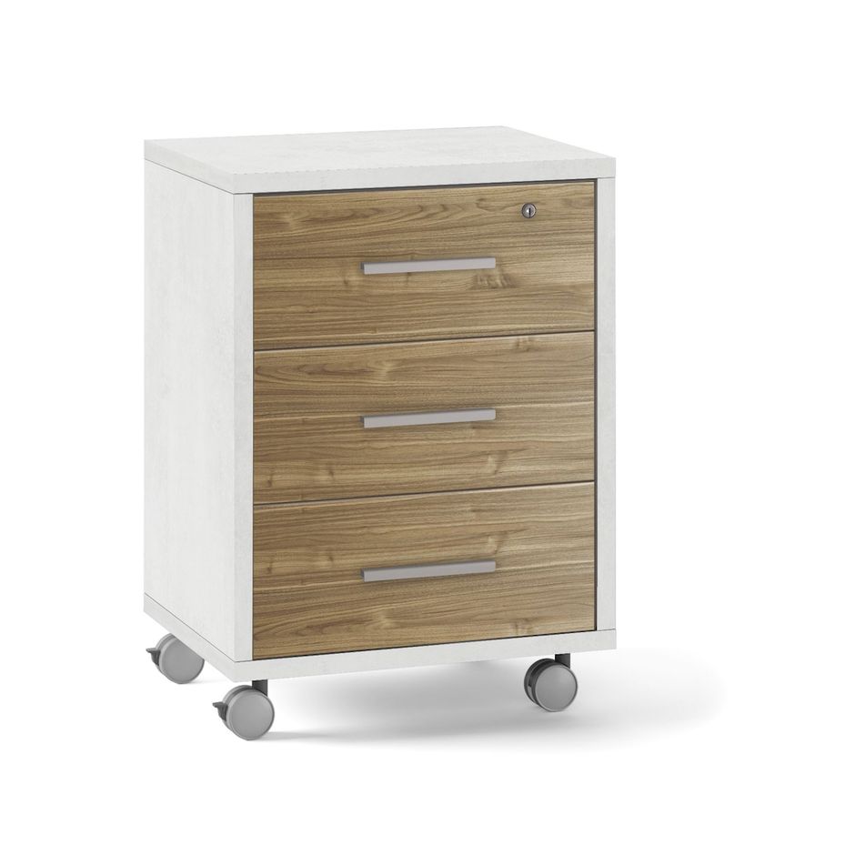 mobile-3-cassetti-su-ruote-51x41xh71cm-struttura-ossido-bianco-frontale-noce-stelvio