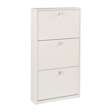 SCARPIERA 3 ANTE 63X18XH117CM STRUTTURA BIANCO FIAMMATO FRONTALE BIANCO FIAMMATO