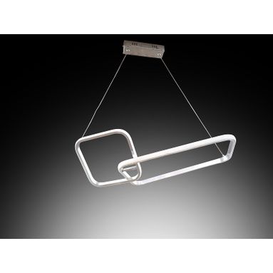 LAMPADARIO LED 38W 56CM CROMO