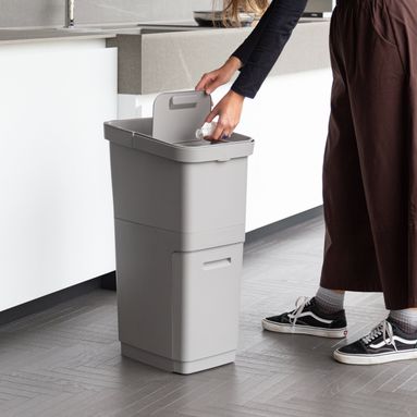 PATTUMIERA STOCCOLMA 36,5L GRIGIA CON CASSETTO