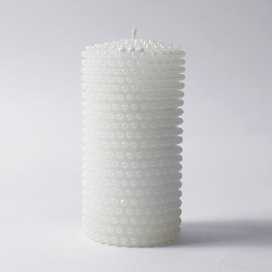 CANDELA BORCHIATA BIANCA 7X10CM.