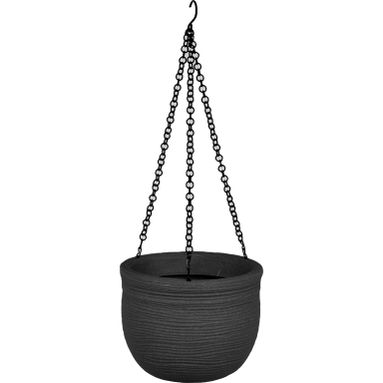 VASO PENSILE BOMBATO SHABBY D.25XH19CM GHISA