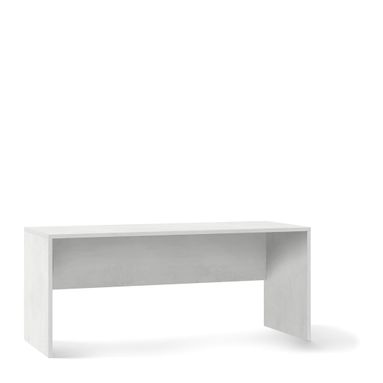 SCRIVANIA 180X69XH76CM STRUTTURA OSSIDO BIANCO FRONTALE