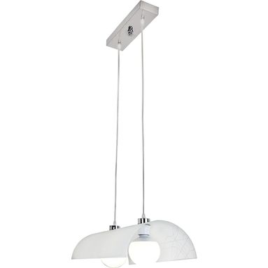 LAMPADARIO GEMELLI 2 LUCI E27 60X29XH105CM IN VET
