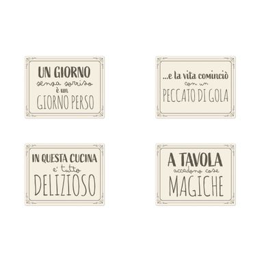 TOVAGLIETTA COLAZIONE CM45X35 BEIGE CON SCRITTE