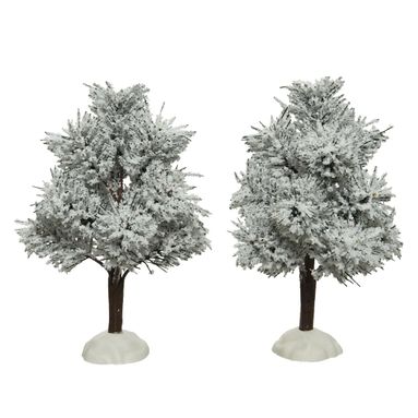 SET 2 ALBERI D.9XH14CM VERDI INNEVATI.