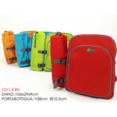 BORSA FRIGO TERMICA 12L + PORTA BOTTIGLIA 1,5L IN