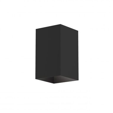 PLAFONIERA CUBE GU10 6X6XH10CM NERA IN METALLO