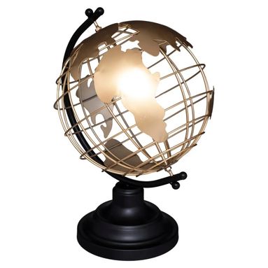 MAPPAMONDO DECORATIVO LOFT H29CM IN METALLO DORATO