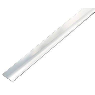 BARRA PIATTA ADESIVA 20X2X1000MM ALLUMINIO