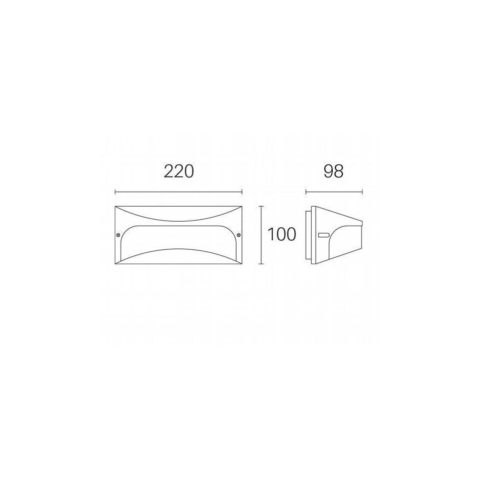 applique-led-dome-22x10xh10cm-4000k-ip54-grigia