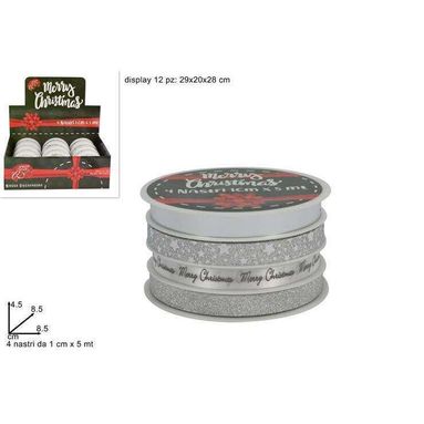 SET 4 NASTRI SILVER 5M 1CM.