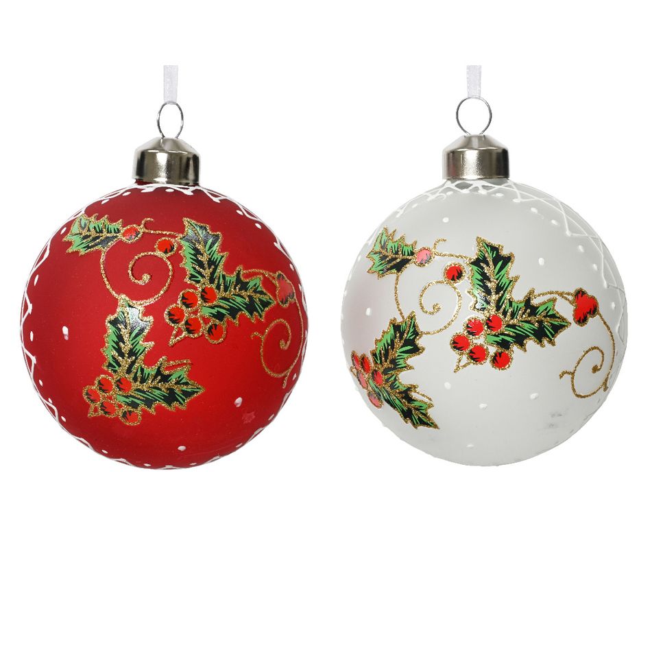 sfera-natalizia-8cm-rossa-slash-bianca-pungitopo-vetro