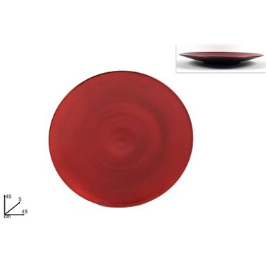 CENTROTAVOLA TONDO 45CM ROSSO.