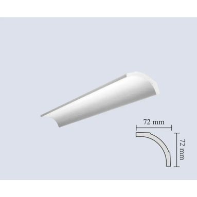 CORNICE B10 72X72X2000MM IN POLISTIROLO