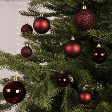 SFERE DI VETRO BORDEAUX 6CM PZ30.