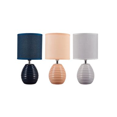 LAMPADA CERAMICA D.14XH27CM BLU/PESCA/GRIGIA.
