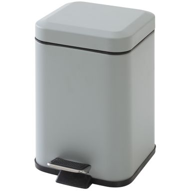PATTUMIERA 3L 16X16XH25CM ACCIAIO GRIGIO