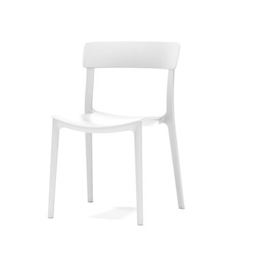 SEDIA LAURA 46X42XH80CM IN RESINA BIANCA