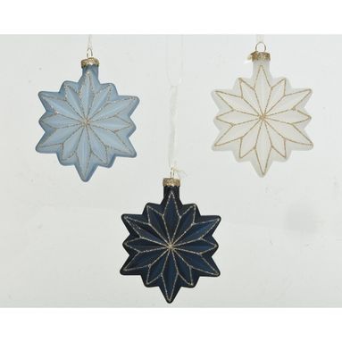 APPENDINO FIOCCO DI NEVE 10CM BIANCO/AZZURRO/BLU.