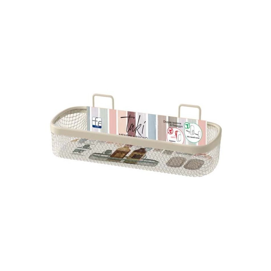 mensola-taki-32x12xh9cm-crema-acciaio