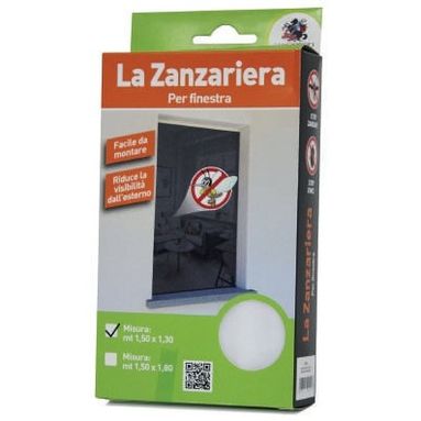 ZANZARIERA 150X180CM BIANCA PER FINESTRA