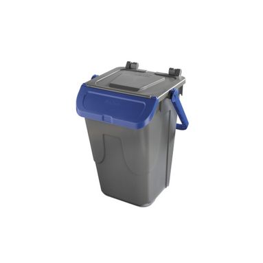 PATTUMIERA ECOLOGY 35L 37X37XH52CM AZZURRA/GRIGIA