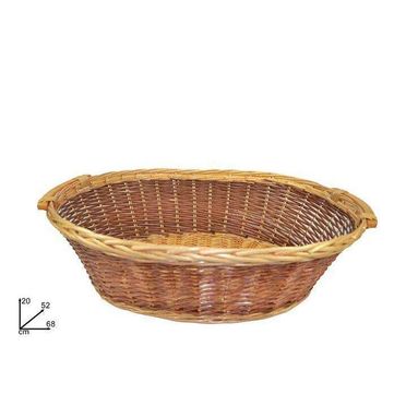 CESTA OVALE 68X52X20CM MARRONE / NATURALE.