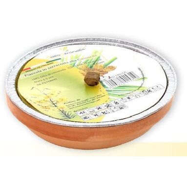 VASETTO IN TERRACOTTA CON CERA FRAGANZA CITRONELLA