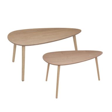 SET 2 TAVOLI BASSI MILEO 98X60XH45 / 88X48X40CM IN